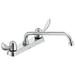 Commercial 26C3 26C3232 Two Handle 8 In Cast Deck-Mount Faucet, chrome