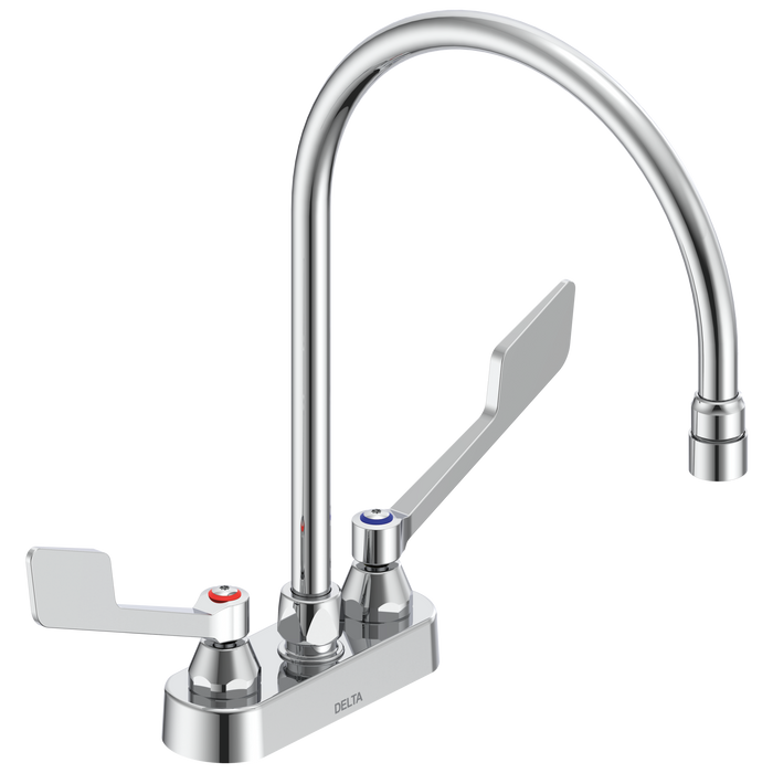 Commercial 27C4 / 27C5 / 27C6 27C4925 Two Handle 4 In Deck-Mount Faucet, chrome