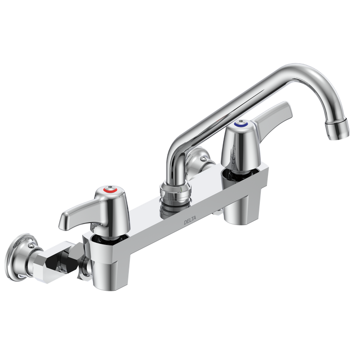 Commercial 28C3 / 28C4 / 28C6 28C4243 Two Handle 8 In Wallmount Service Sink Faucet, chrome 3