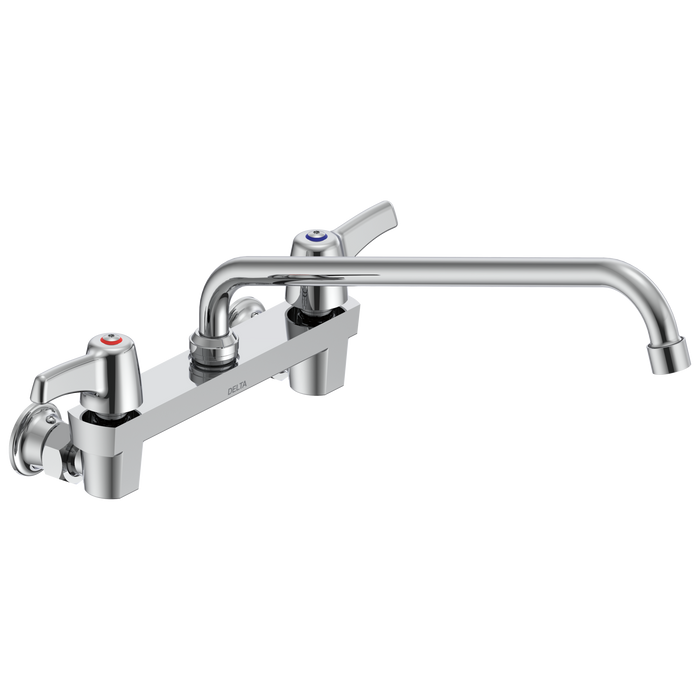 Commercial 28C3 / 28C4 / 28C6 28C4243 Two Handle 8 In Wallmount Service Sink Faucet, chrome