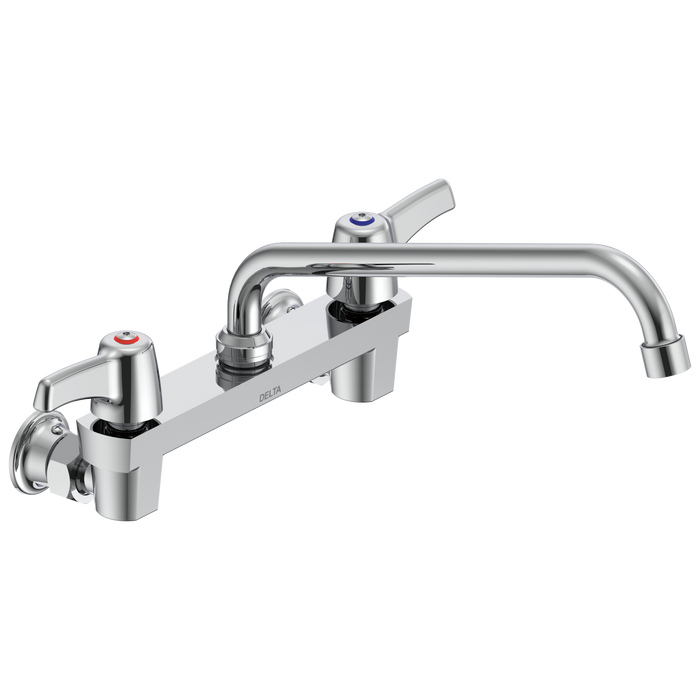 Commercial 28C3 / 28C4 / 28C6 28C4443 Two Handle 8 In Wallmount Service Sink Faucet, chrome 3