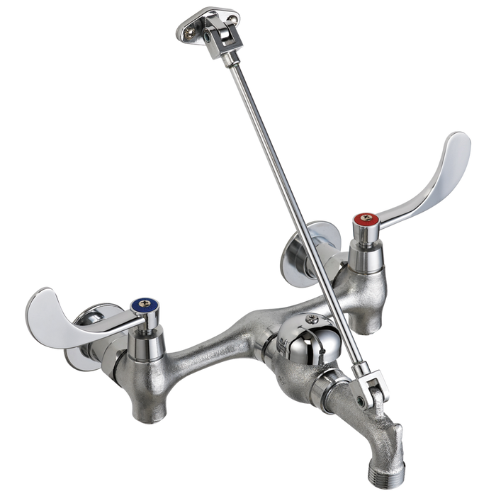 Commercial 28C / T9 28C9LH Wallmount Service Sink Faucet with Lever Handles, rough chrome