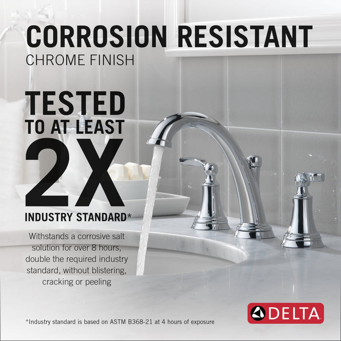 Delta Woodhurst 3532LF Two Handle Widespread Bathroom Faucet, chrome - view 5