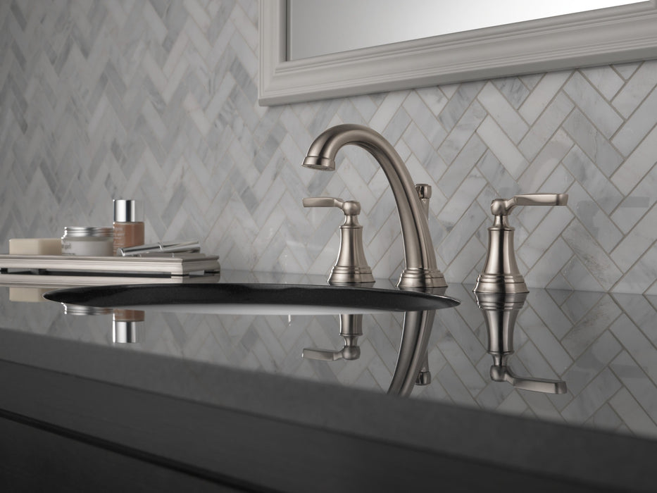 Delta Woodhurst 3532LF Two Handle Widespread Bathroom Faucet, stainless - view 2