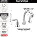 Delta Kayra 3533LF Two Handle Widespread Bathroom Faucet, chrome - view 4