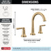 Delta Saylor 3535 Two Handle Widespread Bathroom Faucet, champagne bronze - view 2