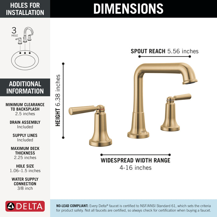 Delta Saylor 3536 Two Handle Widespread Bathroom Faucet