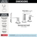 Delta Velum 3539LF Two Handle Widespread Bathroom Faucet, chrome - view 2