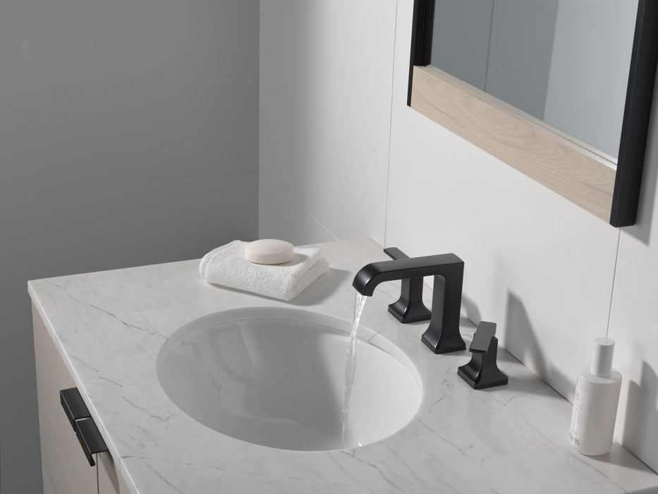 Delta Velum 3539LF Two Handle Widespread Bathroom Faucet, matte black - view 3