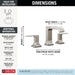 Delta Velum 3539LF Two Handle Widespread Bathroom Faucet, stainless - view 2