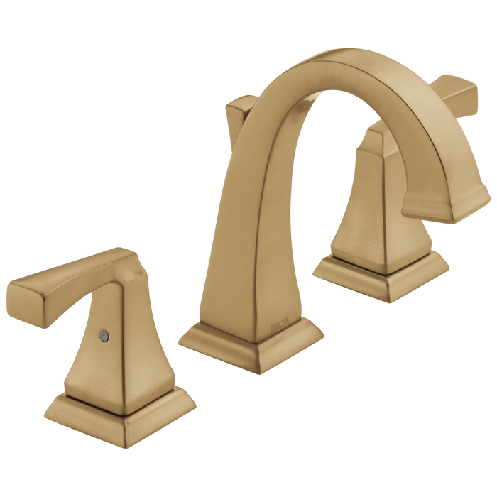 Delta Dryden 3551 Two Handle Widespread Bathroom Faucet, champagne bronze