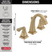 Delta Dryden 3551 Two Handle Widespread Bathroom Faucet, champagne bronze - view 2