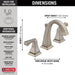 Delta Dryden 3551 Two Handle Widespread Bathroom Faucet, stainless - view 2