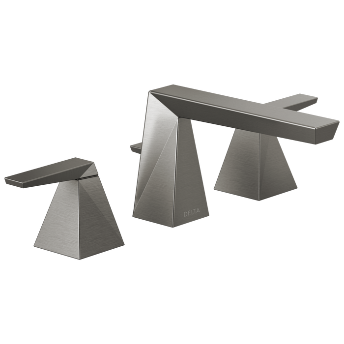 Delta Trillian 35543 Two Handle Widespread Bathroom Faucet, lumicoat black stainless