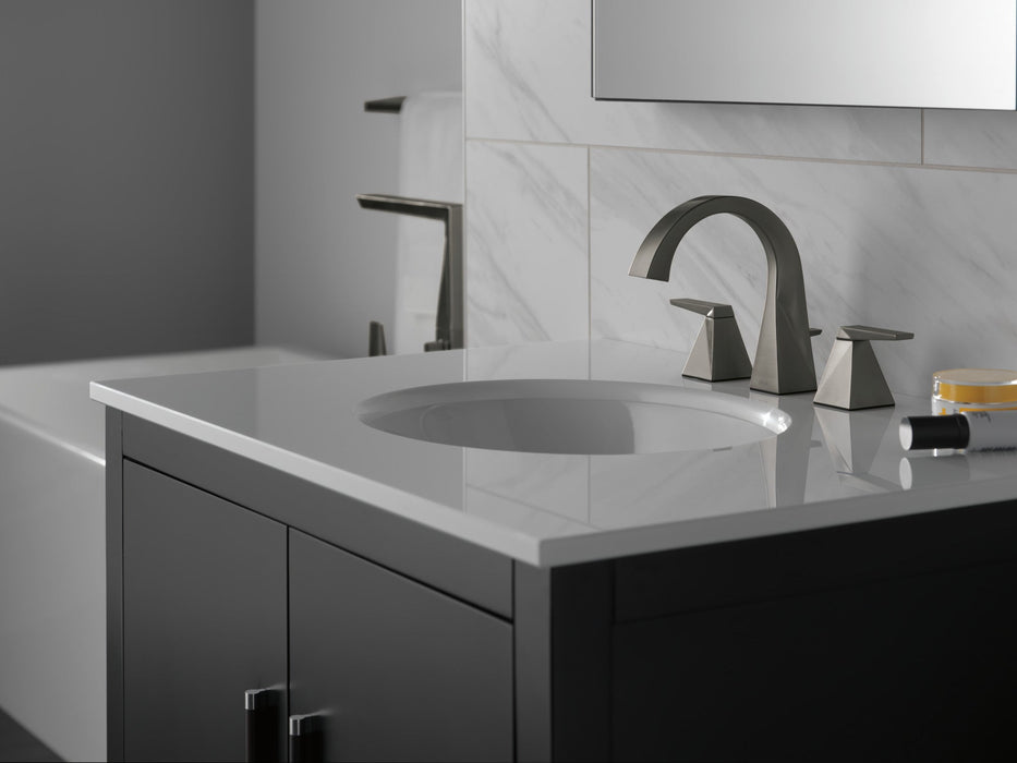 Delta Trillian™: Two Handle Widespread Bathroom Faucet, lumicoat black stainless - view 2