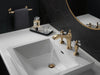 Delta Dorval 3557 Two Handle Widespread Bathroom Faucet, champagne bronze porcelain - view 2