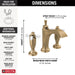 Delta Dorval 3557 Two Handle Widespread Bathroom Faucet, champagne bronze porcelain - view 4