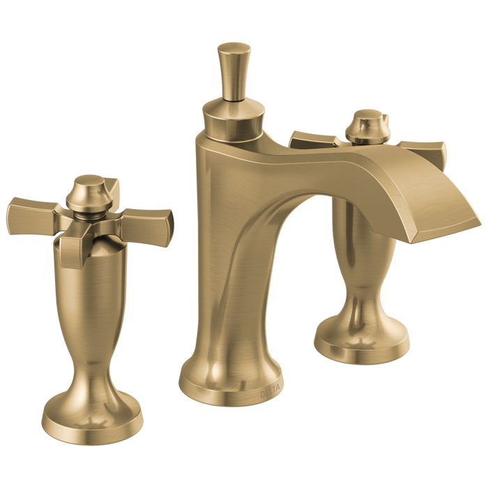 Delta Dorval 3557 Two Handle Widespread Bathroom Faucet, champagne bronze