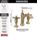 Delta Dorval 3557 Two Handle Widespread Bathroom Faucet, champagne bronze - view 2