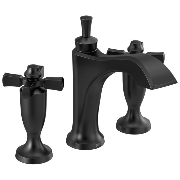 Delta Dorval 3557 Two Handle Widespread Bathroom Faucet, matte black