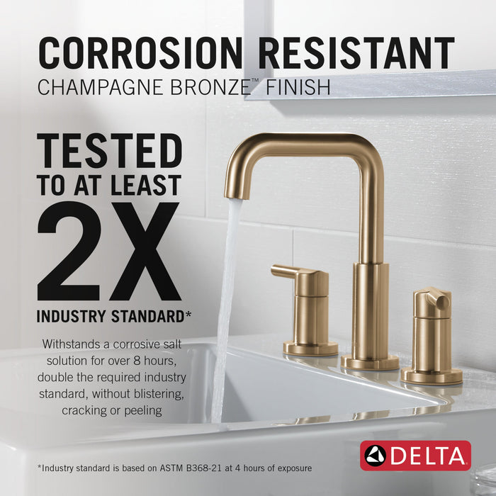 Delta Nicoli 35849LF Two Handle Widespread Bathroom Faucet, champagne bronze - view 5