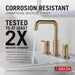 Delta Nicoli 35849LF Two Handle Widespread Bathroom Faucet, champagne bronze - view 5