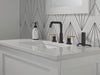 Delta Nicoli 35849LF Two Handle Widespread Bathroom Faucet, matte black champagne bronze - view 4
