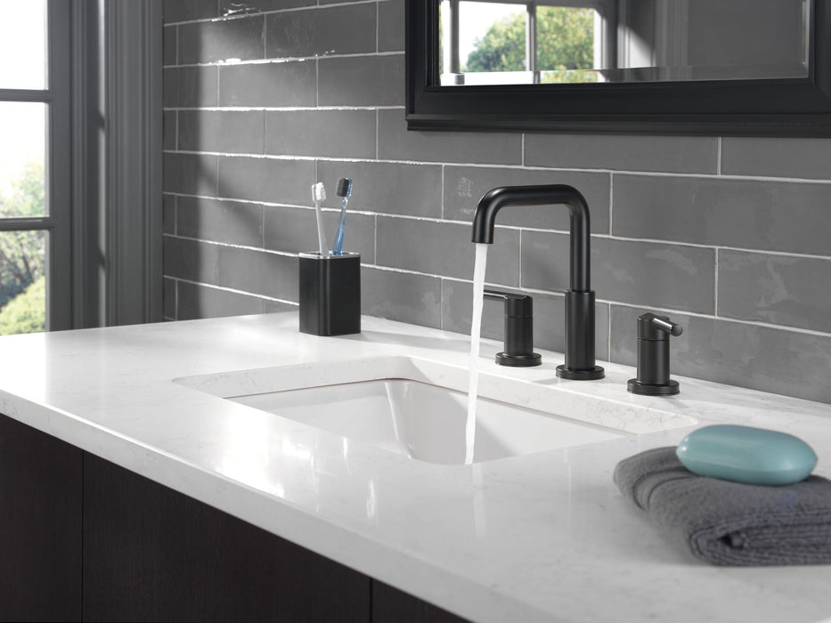 Delta Nicoli 35849LF Two Handle Widespread Bathroom Faucet, matte black - view 2