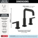 Delta Nicoli 35849LF Two Handle Widespread Bathroom Faucet, matte black - view 4