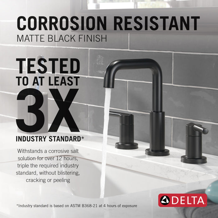 Delta Nicoli 35849LF Two Handle Widespread Bathroom Faucet, matte black - view 5