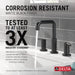 Delta Nicoli 35849LF Two Handle Widespread Bathroom Faucet, matte black - view 5