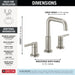 Delta Nicoli 35849LF Two Handle Widespread Bathroom Faucet, stainless - view 4