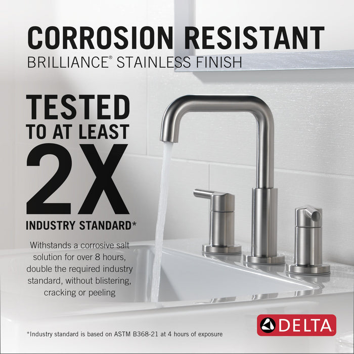 Delta Nicoli 35849LF Two Handle Widespread Bathroom Faucet, stainless - view 5