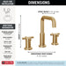 Delta Nicoli 35894LF Two Handle Widespread Bathroom Faucet, champagne bronze - view 2