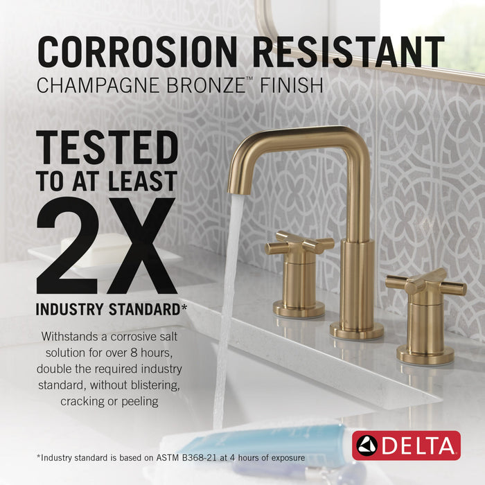 Delta Nicoli 35894LF Two Handle Widespread Bathroom Faucet, champagne bronze - view 5