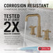 Delta Nicoli 35894LF Two Handle Widespread Bathroom Faucet, champagne bronze - view 5