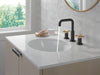 Delta Nicoli 35894LF Two Handle Widespread Bathroom Faucet, matte black champagne bronze - view 3