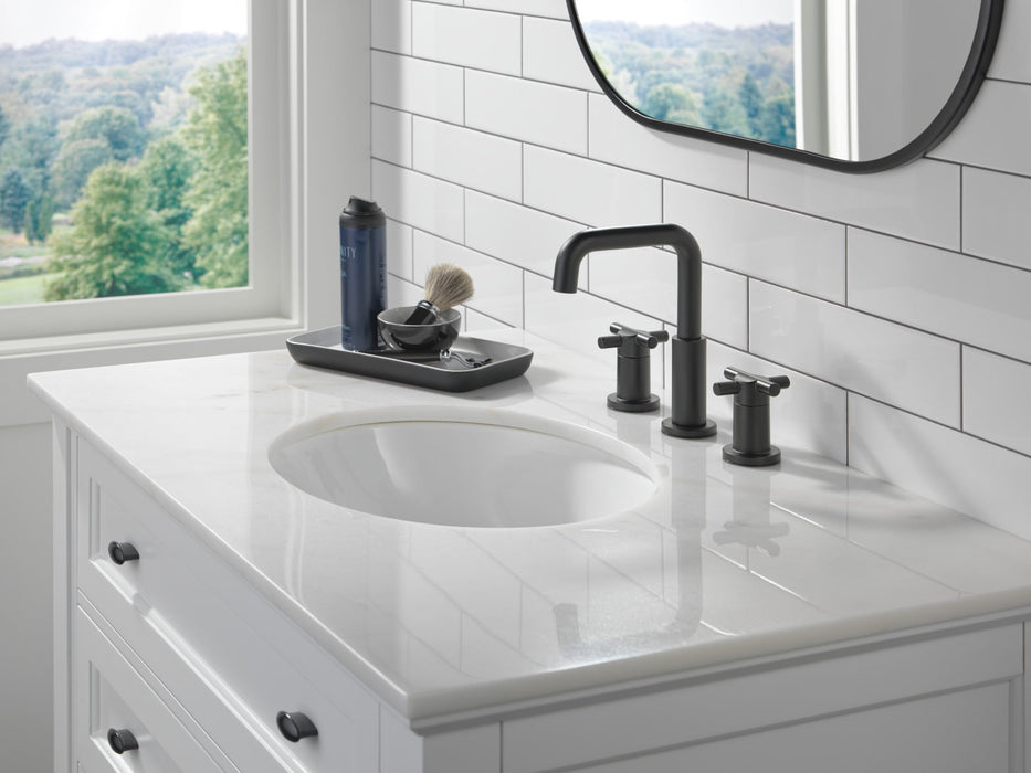 Delta Nicoli 35894LF Two Handle Widespread Bathroom Faucet, matte black - view 4