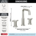 Delta Nicoli 35894LF Two Handle Widespread Bathroom Faucet, stainless - view 2