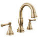 Delta Cassidy 3597 Two Handle Widespread Pull Down Bathroom Faucet, champagne bronze