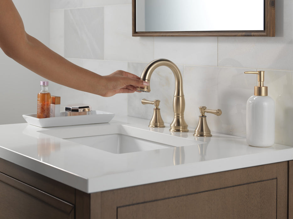 Delta Cassidy 3597 Two Handle Widespread Pull Down Bathroom Faucet, champagne bronze - view 2