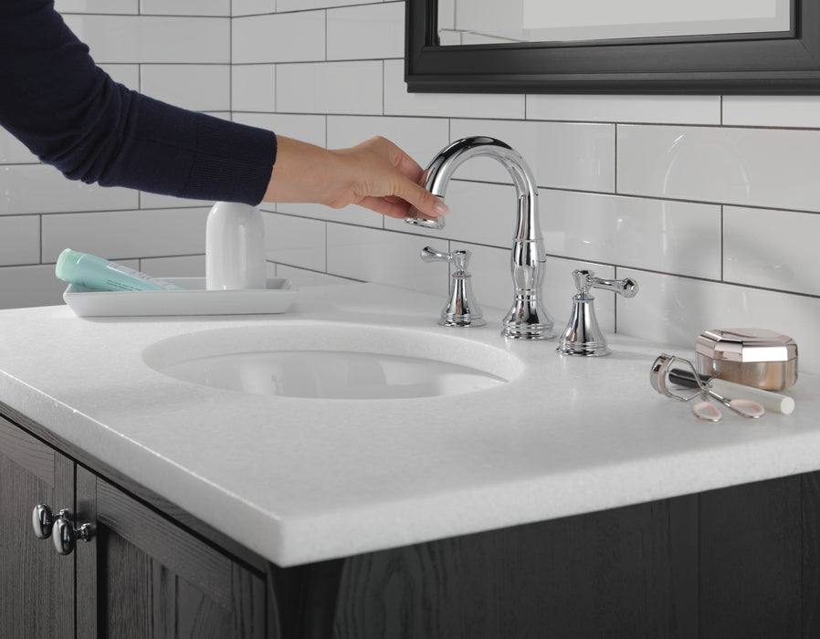Delta Cassidy 3597 Two Handle Widespread Pull Down Bathroom Faucet, chrome - view 2