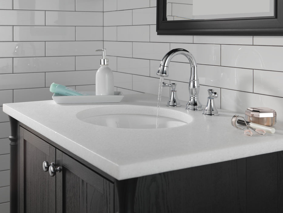 Delta Cassidy 3597 Two Handle Widespread Pull Down Bathroom Faucet, chrome - view 4