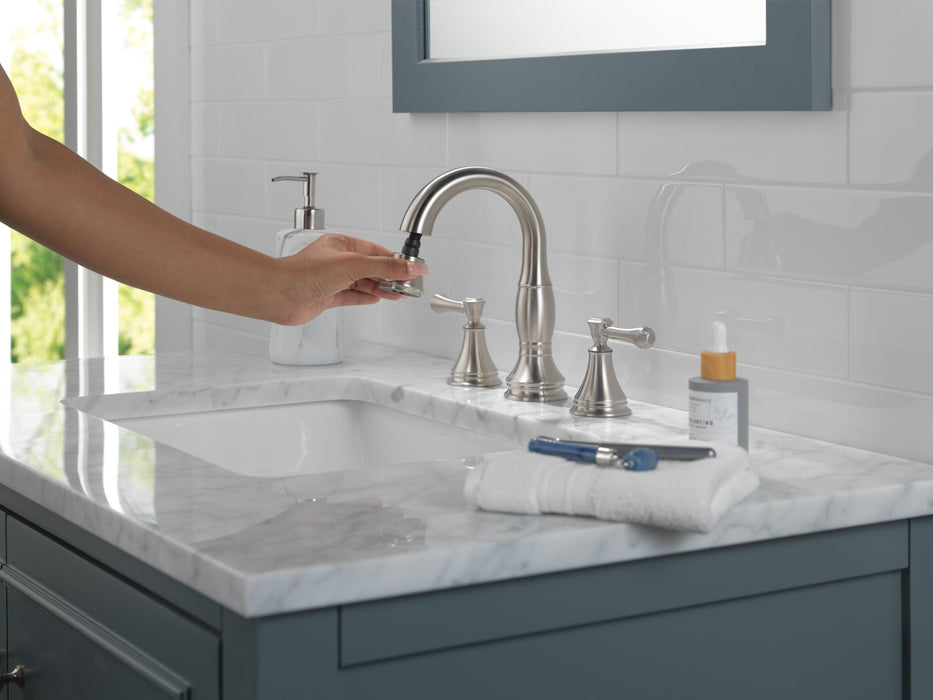 Delta Cassidy 3597 Two Handle Widespread Pull Down Bathroom Faucet, stainless - view 5