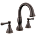 Delta Cassidy 3597 Two Handle Widespread Pull Down Bathroom Faucet, venetian bronze