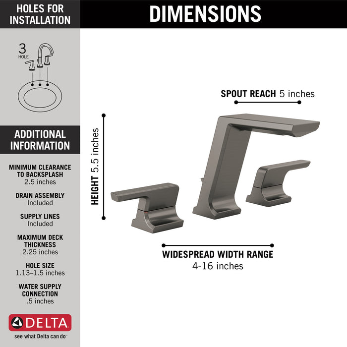 Delta Pivotal 3599LF Two Handle Widespread Bathroom Faucet
