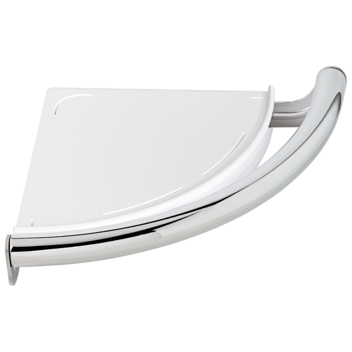 Delta BathSafety 41516 Contemporary Corner Shelf with Assist Bar, chrome