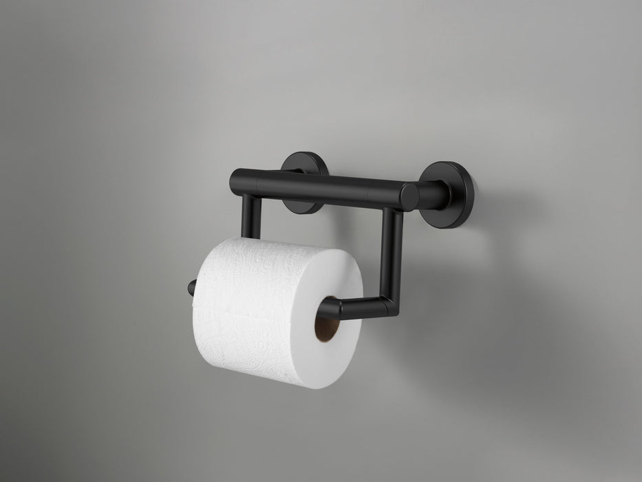 Delta BathSafety 41550 Contemporary Tissue Holder with Assist Bar, matte black - view 2