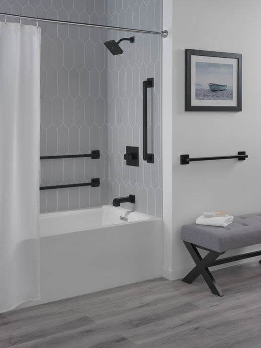 Delta Pivotal 41942 42" Angular Modern Decorative ADA Grab Bar, matte black - view 3