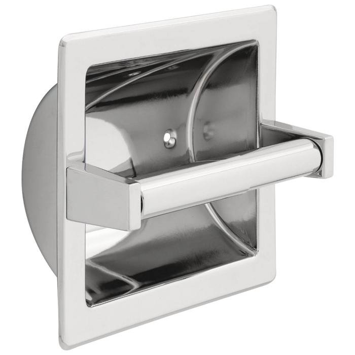 Delta 45072 Brass Recessed Paper Holder with Brass Roller, chrome